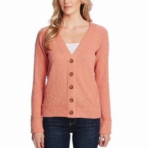 Two by Vince Camuto Peach Button Cardigan M